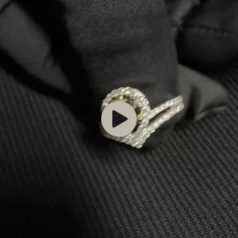 3.26 Ct Vvs =:  Brown White Moissanite Diamond Silver Engagement RING Size 7 - Picture 2 of 6